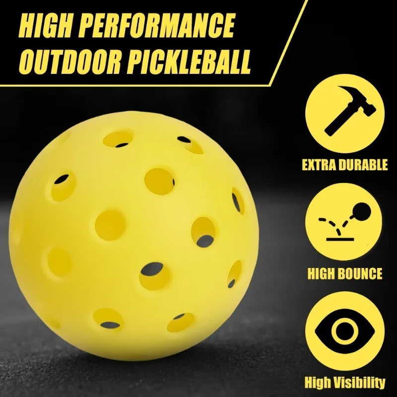 1/2/4pcs Durable Outdoor Pickleball Balls 40 Holes Training Pickleball