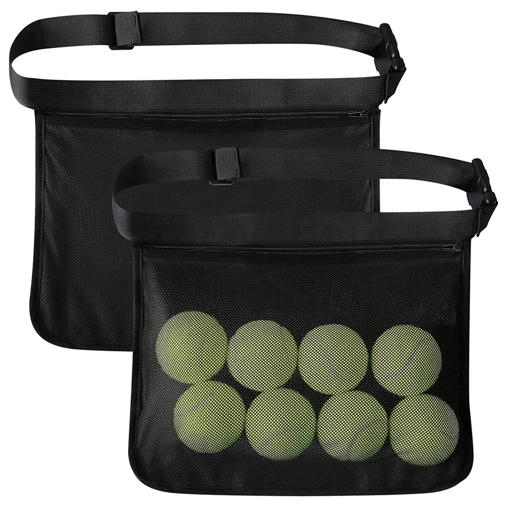 Tennis Ball Band Holder,Adjustable Pickleball Waist Pouch Holder,Mesh